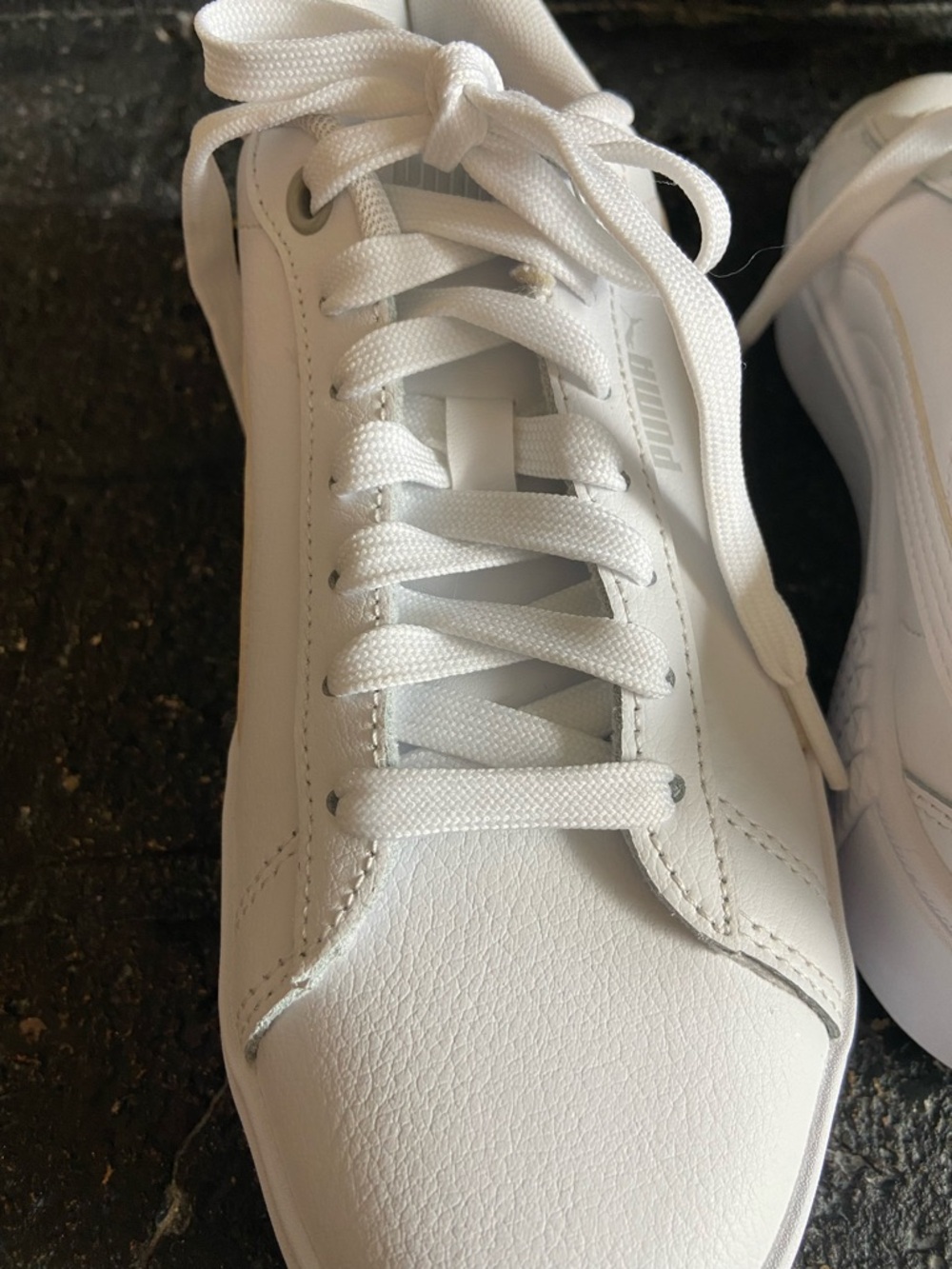Puma White Platform Lace-Up Sneakers NWS - Picture 7 of 16